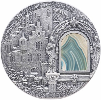 купить Остров Ниуэ 2 доллара 2012 "Искусство кристаллов - замок Лихтенштейн", в футляре с сертификатом