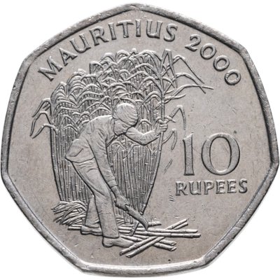 купить Маврикий 10 рупий (rupee) 2000