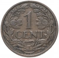 Купить Нидерланды 1 цент (cent) 1913-1941, случайный год