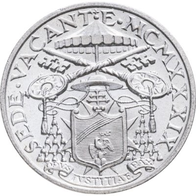 купить Ватикан 5 лир (lire) 1939 "Вакантный престол"