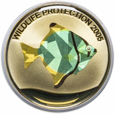 купить Конго 10 франков 2004 «Рыба зелёная»