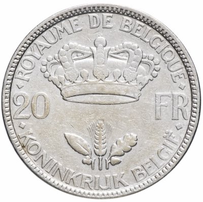 купить Бельгия 20 франков (francs) 1935