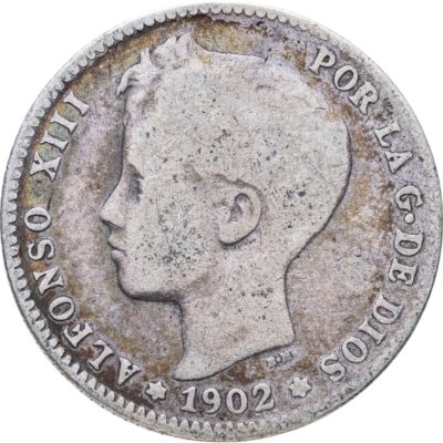 купить Испания 1 песета (peseta) 1902
