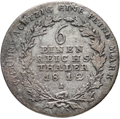 купить Германия, Пруссия 1/6 талера 1812