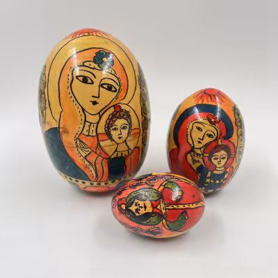 купить Матрёшка "Богоматерь", дерево, роспись, покрытие лаком, Россия, 1990-2000 гг.