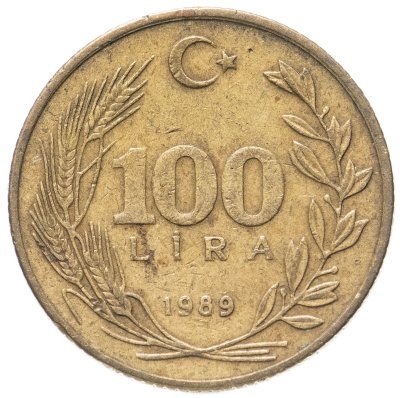купить Турция 100 лир (lira) 1989