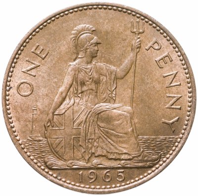купить Великобритания 1 пенни 1965