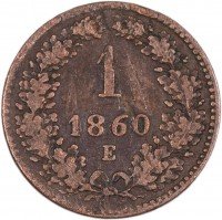 Купить Австрия 1 крейцер 1860