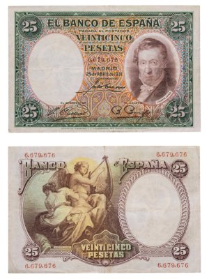 купить Испания 25 песет 1931 (Pick 81)