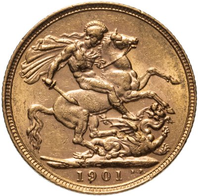 купить Великобритания, 1 фунт стерлингов (соверен, sovereign) 1901 с портретом Королевы Виктории