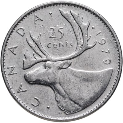 купить Канада 25 центов (cents) 1979 Молодая королева