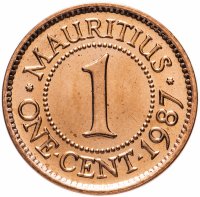 купить Маврикий 1 цент (cent) 1987