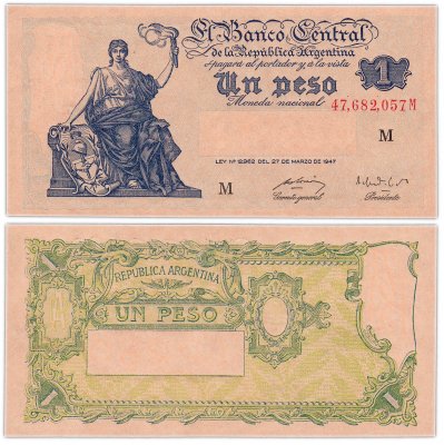 купить Аргентина 1 песо 1947-1951, случайный год