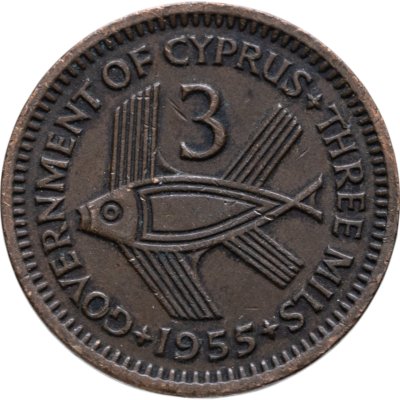 купить Кипр 3 миля 1955