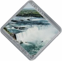 Купить Остров Ниуэ 1 доллар 2014 "Ниагарский водопад", с сертификатом