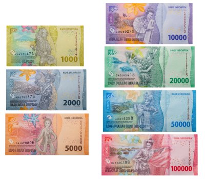 купить Индонезия - полный набор (7 шт) - 1000 - 100000 рупий 2022 - 2023 (Национальные танцы Индонезии) Новинка