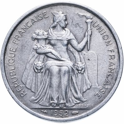 купить Французская Океания 5 франков 1952