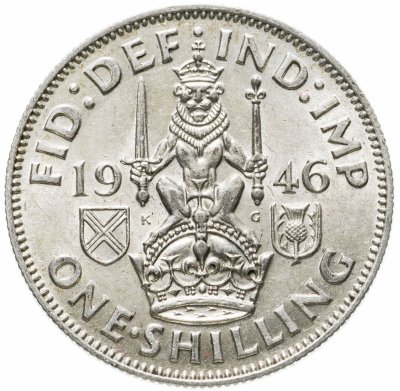 купить Великобритания 1 шиллинг (shilling) 1946 Шотландский шиллинг - лев, сидящий на короне