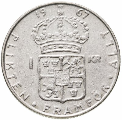 купить Швеция 1 крона (crown) 1954-1967, случайный год