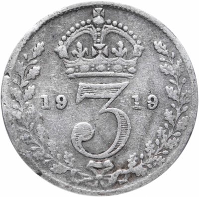 купить Великобритания 3 пенса (pence) 1919