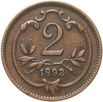 купить Австрия 2 геллера (heller) 1893