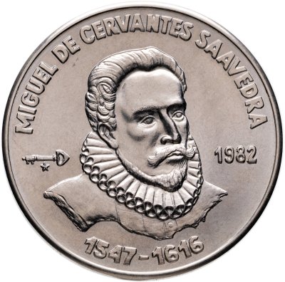 купить Куба 1 песо (peso) 1982 "Мигель Сервантес - портрет"