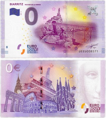 купить 0 евро (euro) «Биарриц: скала Богородицы» 2017 3-серия (UE EU-3)