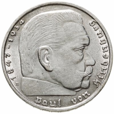 купить Германия, Третий рейх 2 рейхсмарки (reichsmark) 1938 B