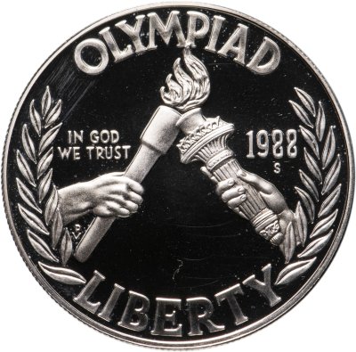 купить США 1 доллар (dollar) 1988 S XXIV летние Олимпийские Игры, Сеул 1988 знак монетного двора "S" - Сан-Франциско