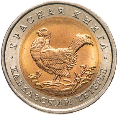 купить 50 рублей 1993 ЛМД Кавказский Тетерев - Красная Книга