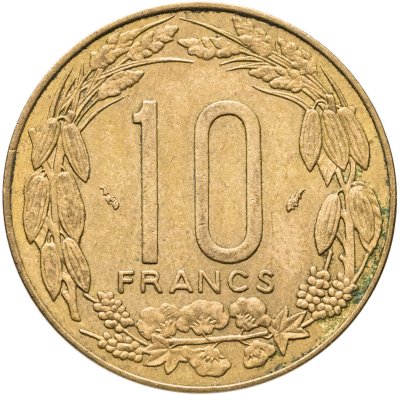 купить Центральная Африка (BEAC) 10 франков (francs) 1985