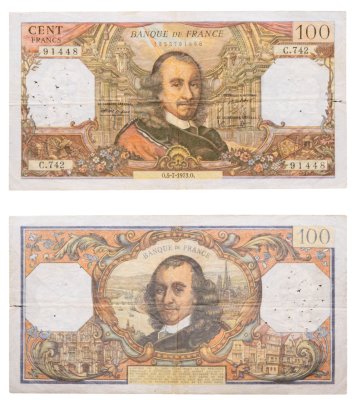 купить Франция 100 франков 1973 года