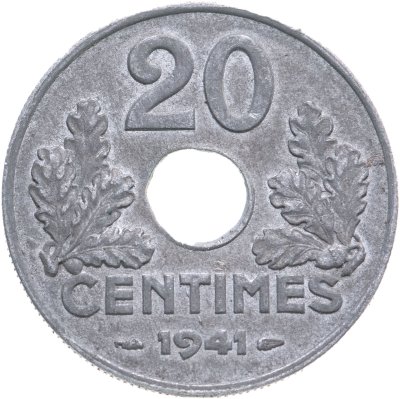 купить Франция 20 сантимов 1941