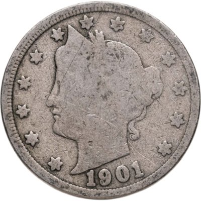 купить США 5 центов (cents) 1901 Liberty Nickel