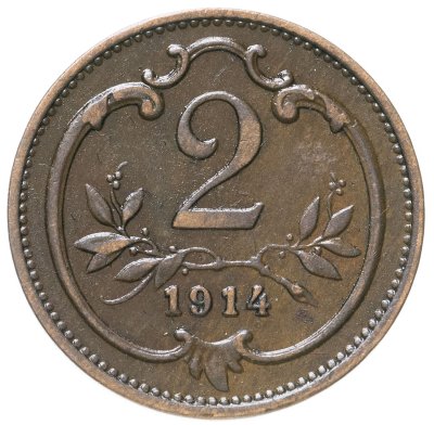 купить Австрия 2 геллера (heller) 1914