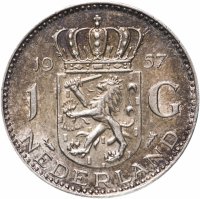 Купить Нидерланды 1 гульден (gulden) 1957