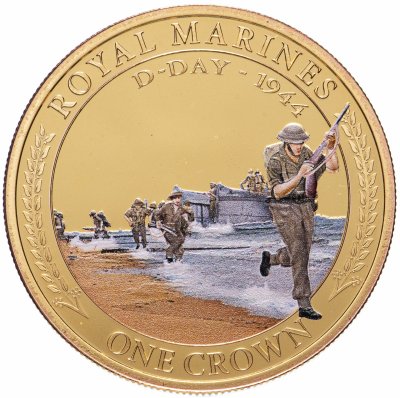 купить Тристан-да-Кунья 1 крона 2016 D-Day Морская пехота