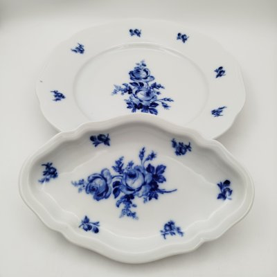 купить Набор из двух блюд для сервировки, украшенных цветочным декором, фарфор, деколь, Чехословакия, 1970-1990 гг.