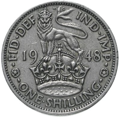 купить Великобритания 1 шиллинг (shilling) 1948 Английский шиллинг - лев, стоящий на короне