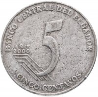 Купить Эквадор 5 сентаво (centavos) 2000-2005, случайная дата