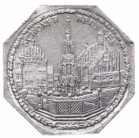 купить Германия (Нюрнберг) нотгельд 20 пфеннигов 1921 "Красивый фонтан" трамвайный жетон