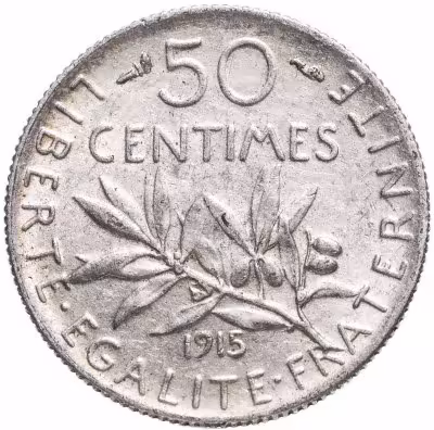 купить Франция 50 сантимов (centimes) 1915