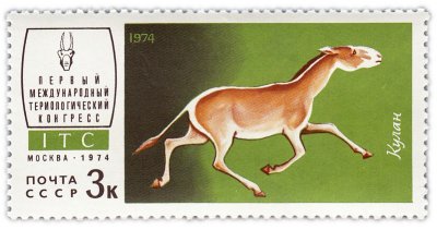 купить 3 копейки 1974 "Териологический конгресс: Кулан"