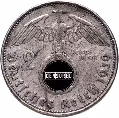купить Германия Третий Рейх 2 рейхсмарки (reichsmark) 1939