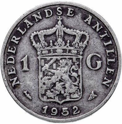 купить Нидерландские Антильские острова 1 гульден (gulden) 1952