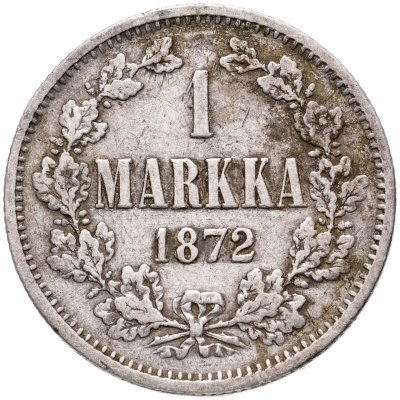 купить 1 марка (markka) 1872 S, монета для Финляндии
