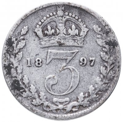 купить Великобритания 3 пенса (pence) 1897