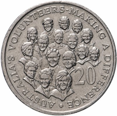 купить Австралия 20 центов (cents) 2003 "Австралийские волонтеры"