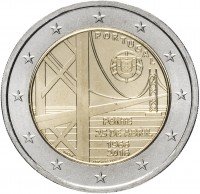 Купить Португалия 2 евро 2016 "50 лет мосту имени 25 апреля"