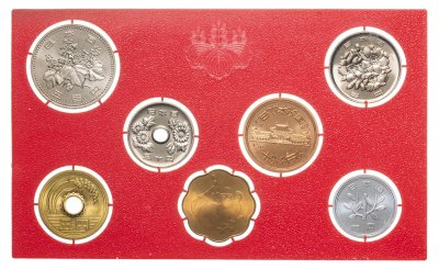 купить Япония - годовой набор 1996 1, 5, 10, 50, 100, 500 йен + жетон "Год Крысы" UNC Блистер